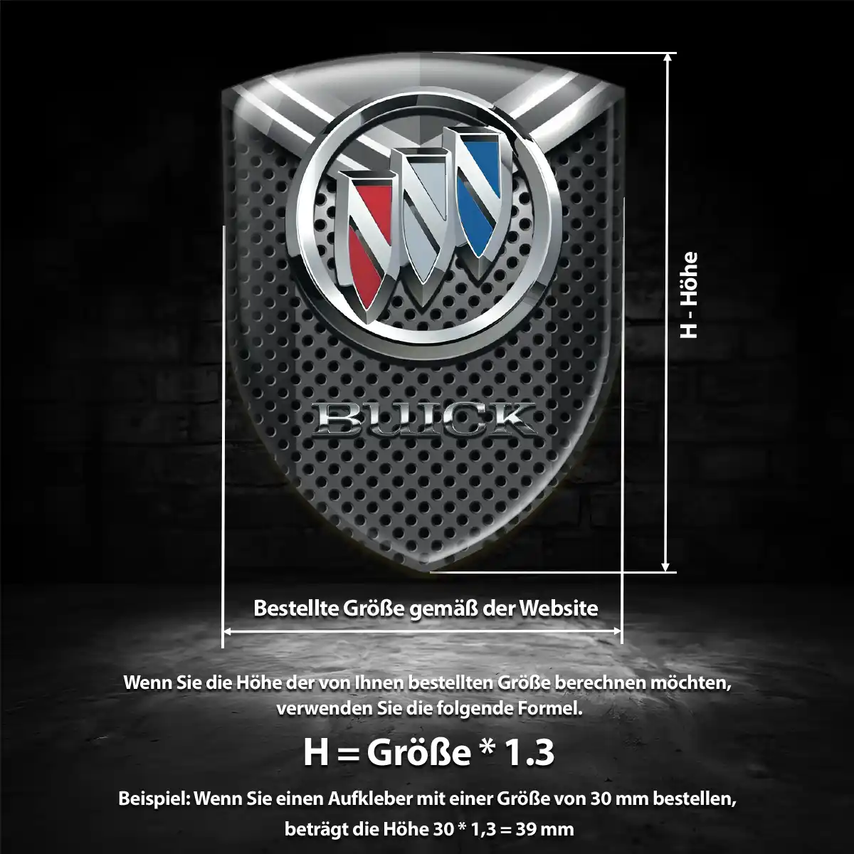 Buick Embleme Silikon Aufkleber Elegantes Design
