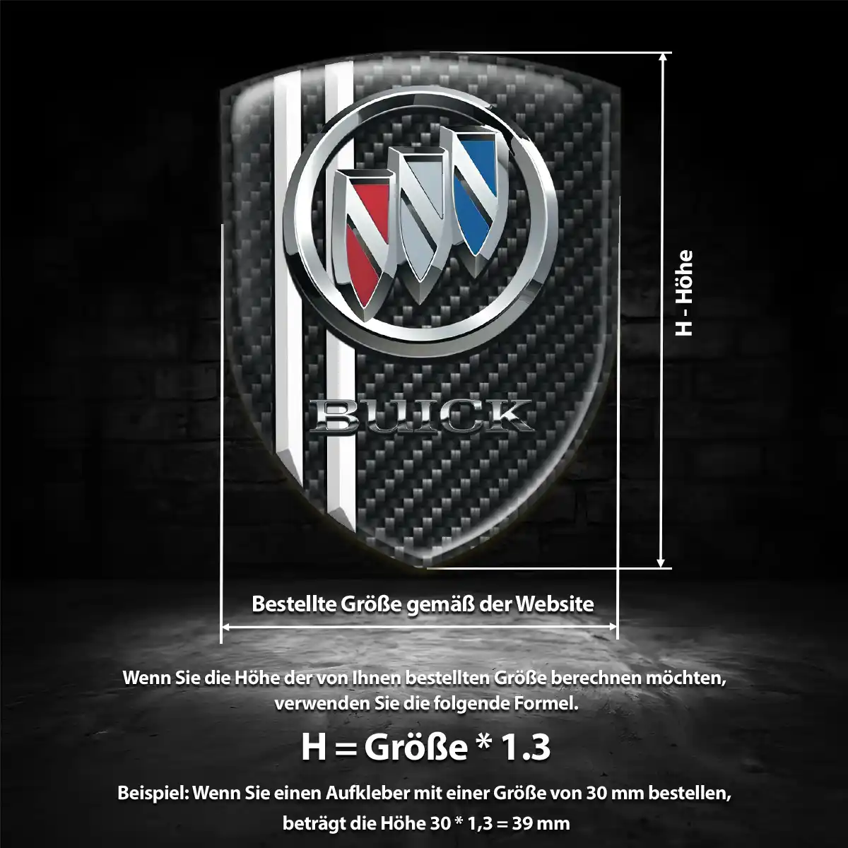 Buick Embleme Silikon Aufkleber Exterieurdesign