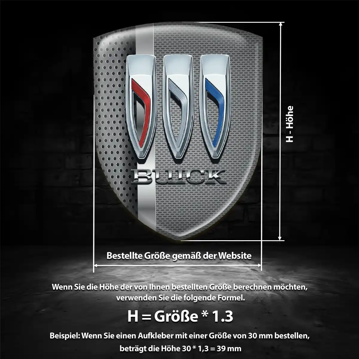 Buick Embleme Silikon Aufkleber Markenedition