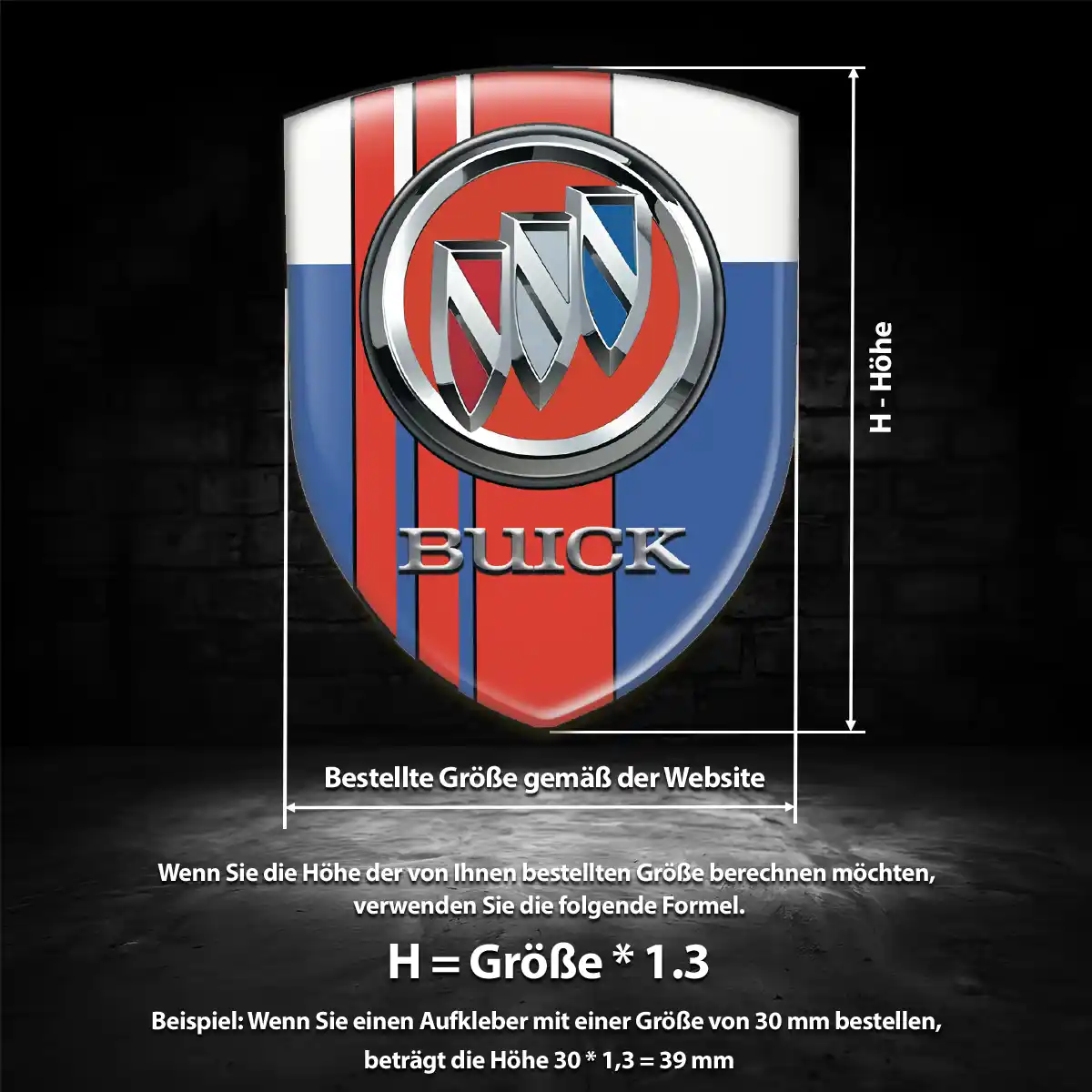 Buick Silikon Aufkleber Auto Exterieurdesign