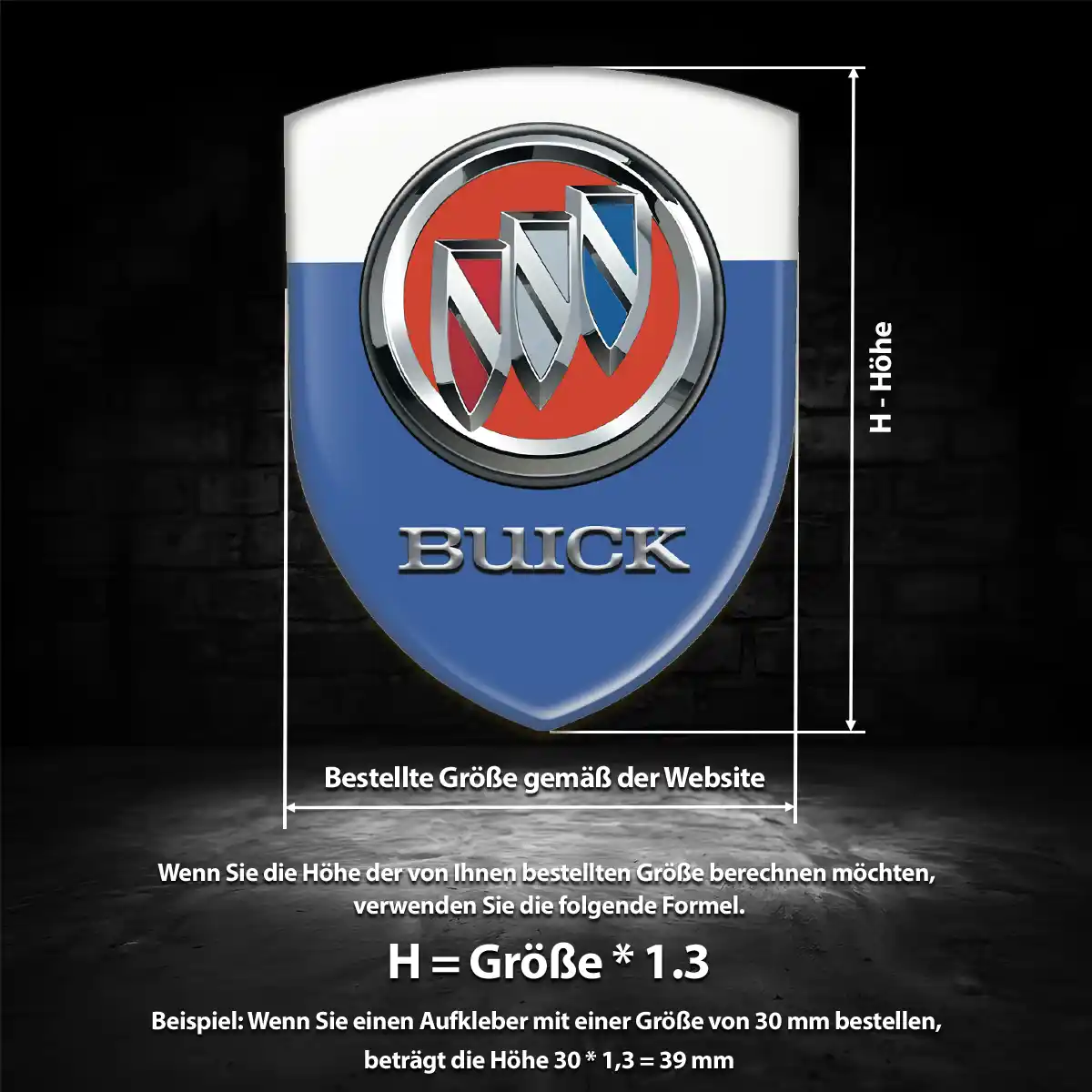 Buick Silikon Aufkleber Auto Luxus-Edition