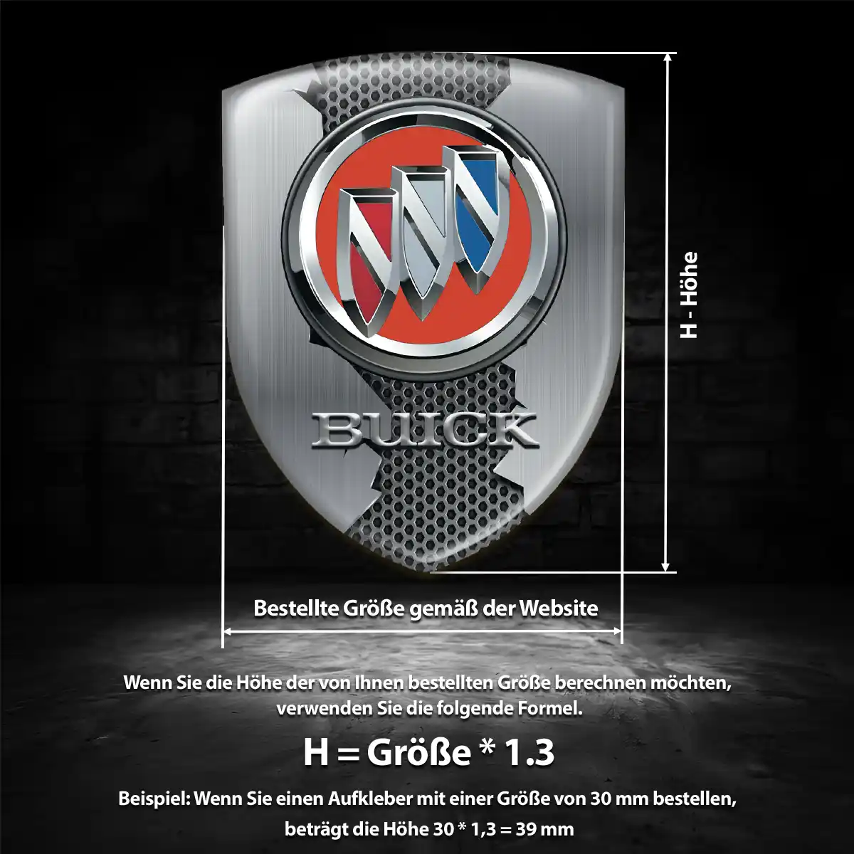 Buick Silikon Aufkleber Auto Markenedition