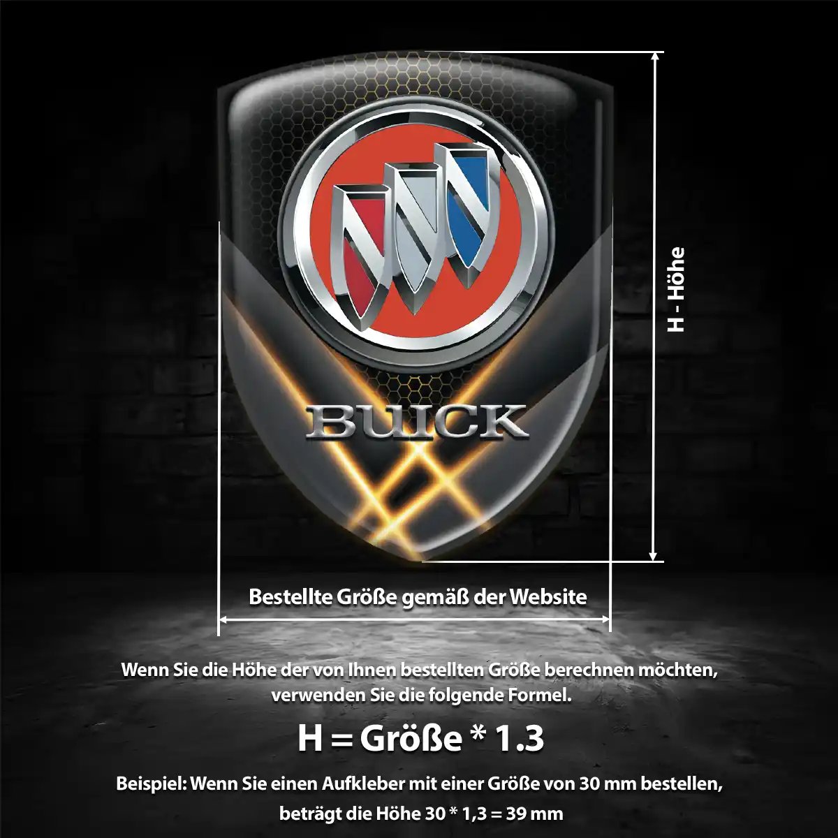 Buick Silikon Aufkleber Embleme Auto Elegantes Design