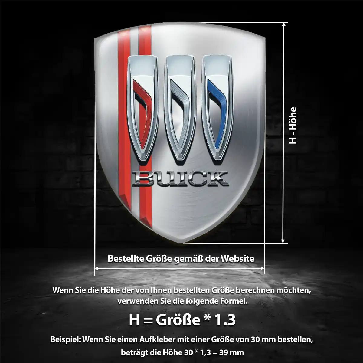 Buick Silikon Aufkleber Embleme Auto Exterieurdesign