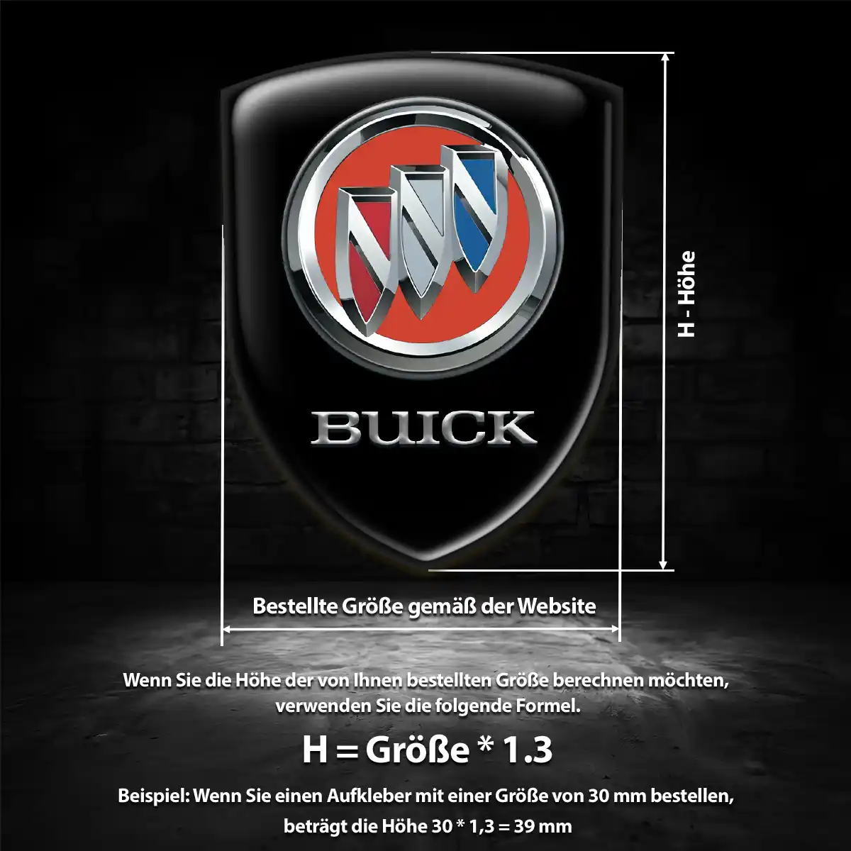 Buick Silikon Aufkleber Embleme Auto Hochwertiges Harz