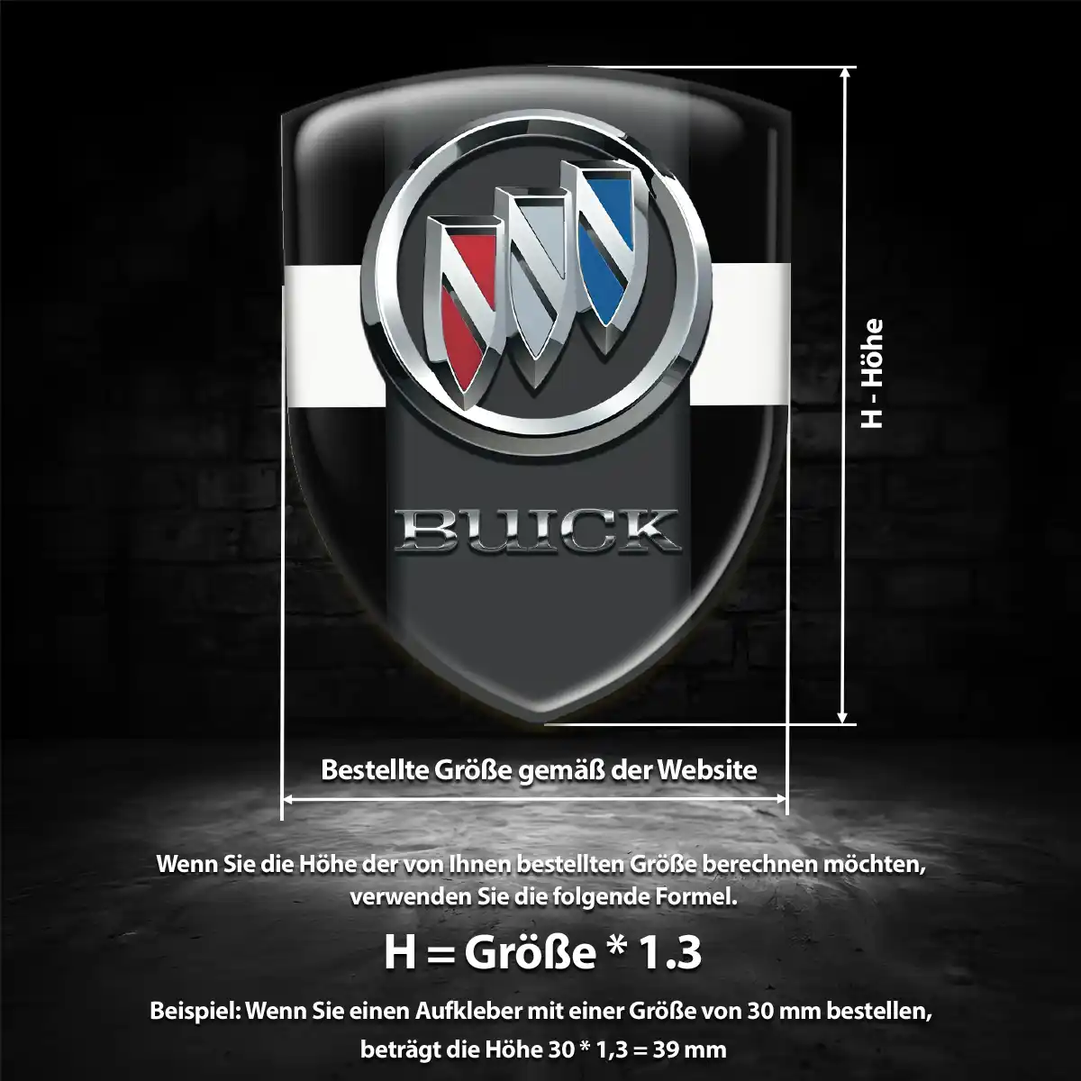 Buick Silikon Aufkleber Embleme Auto Hohe Qualität