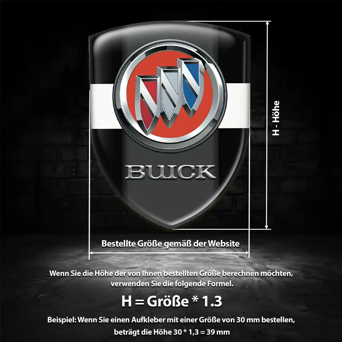 Buick Silikon Aufkleber Embleme Auto Interieurdesign