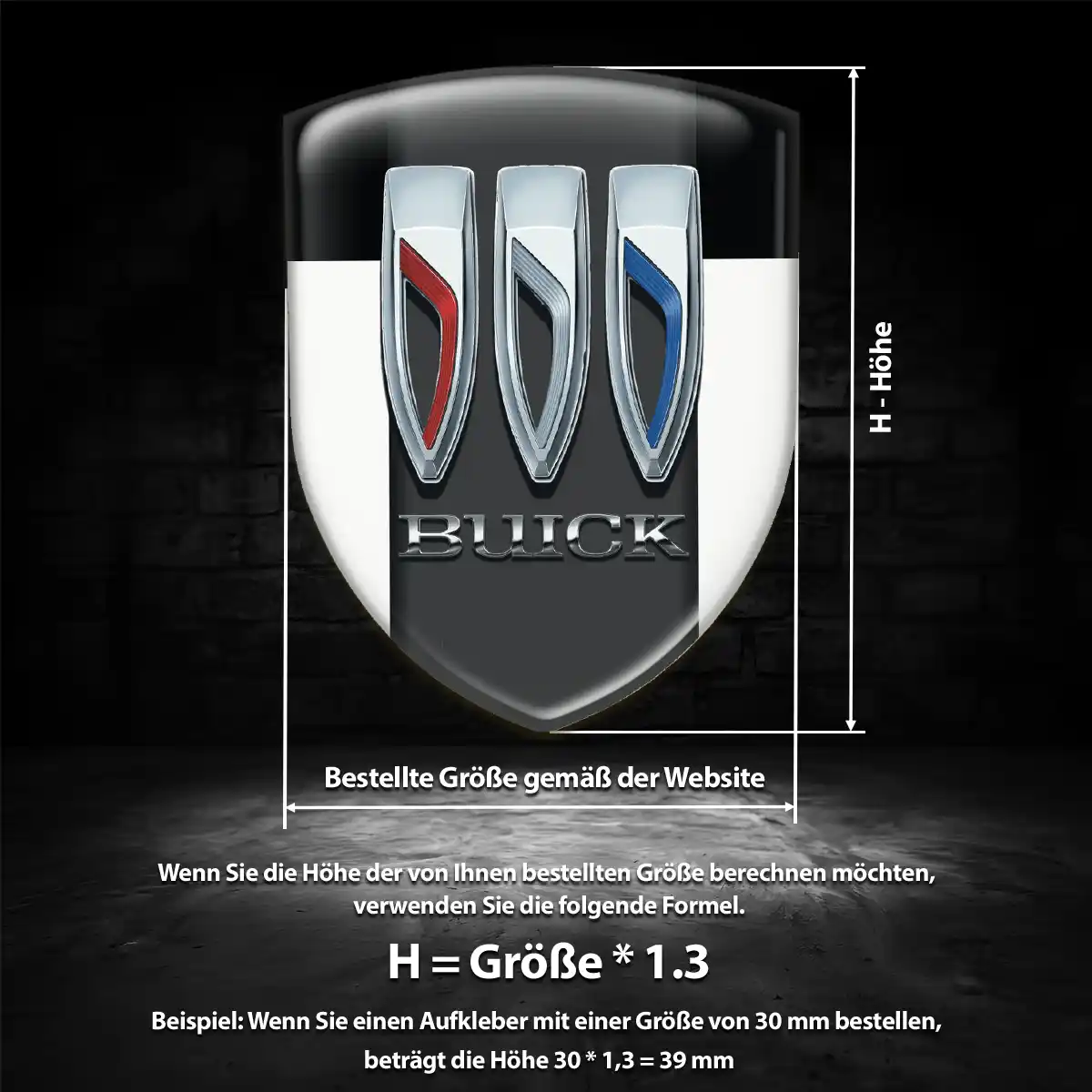 Buick Silikon Aufkleber Embleme Auto Limitierte Auflage