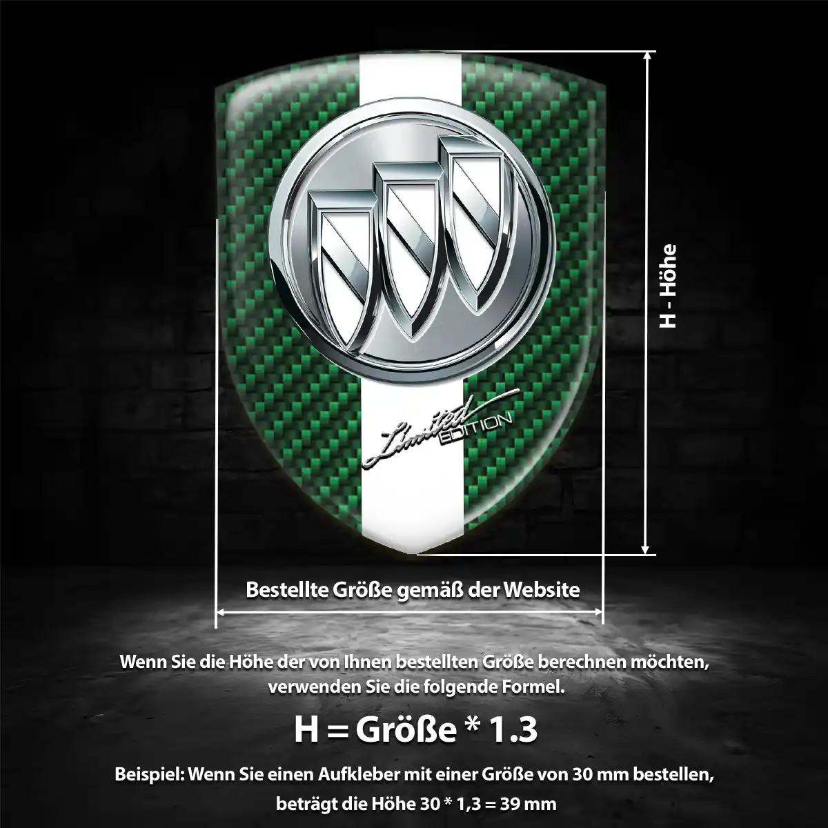 Buick Silikon Aufkleber Embleme Auto Markenedition