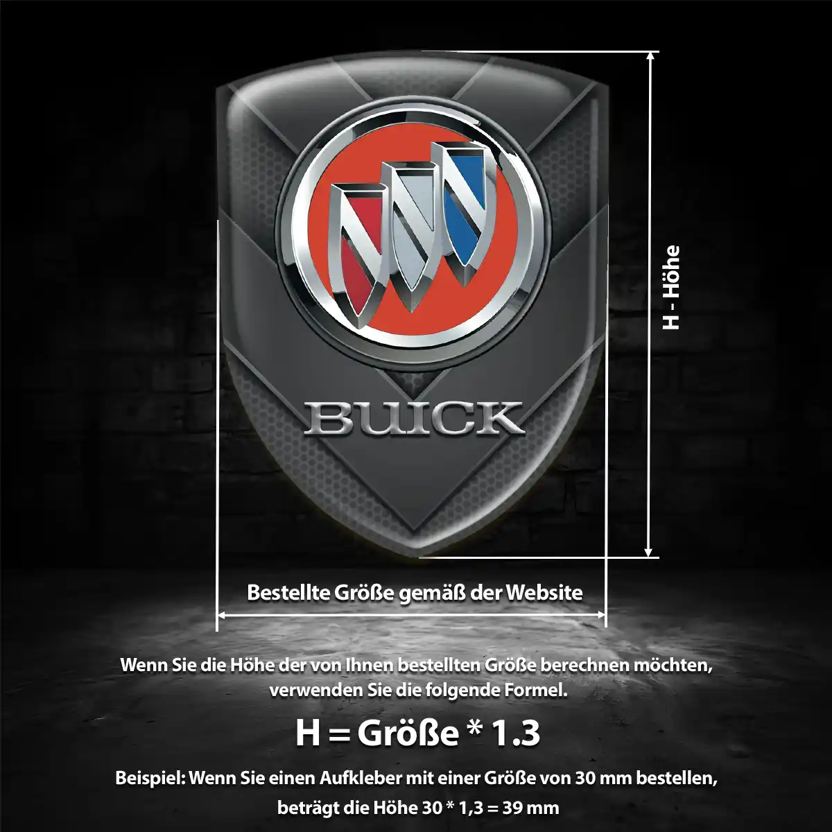 Buick Silikon Aufkleber Embleme Auto Tuningfahrzeug