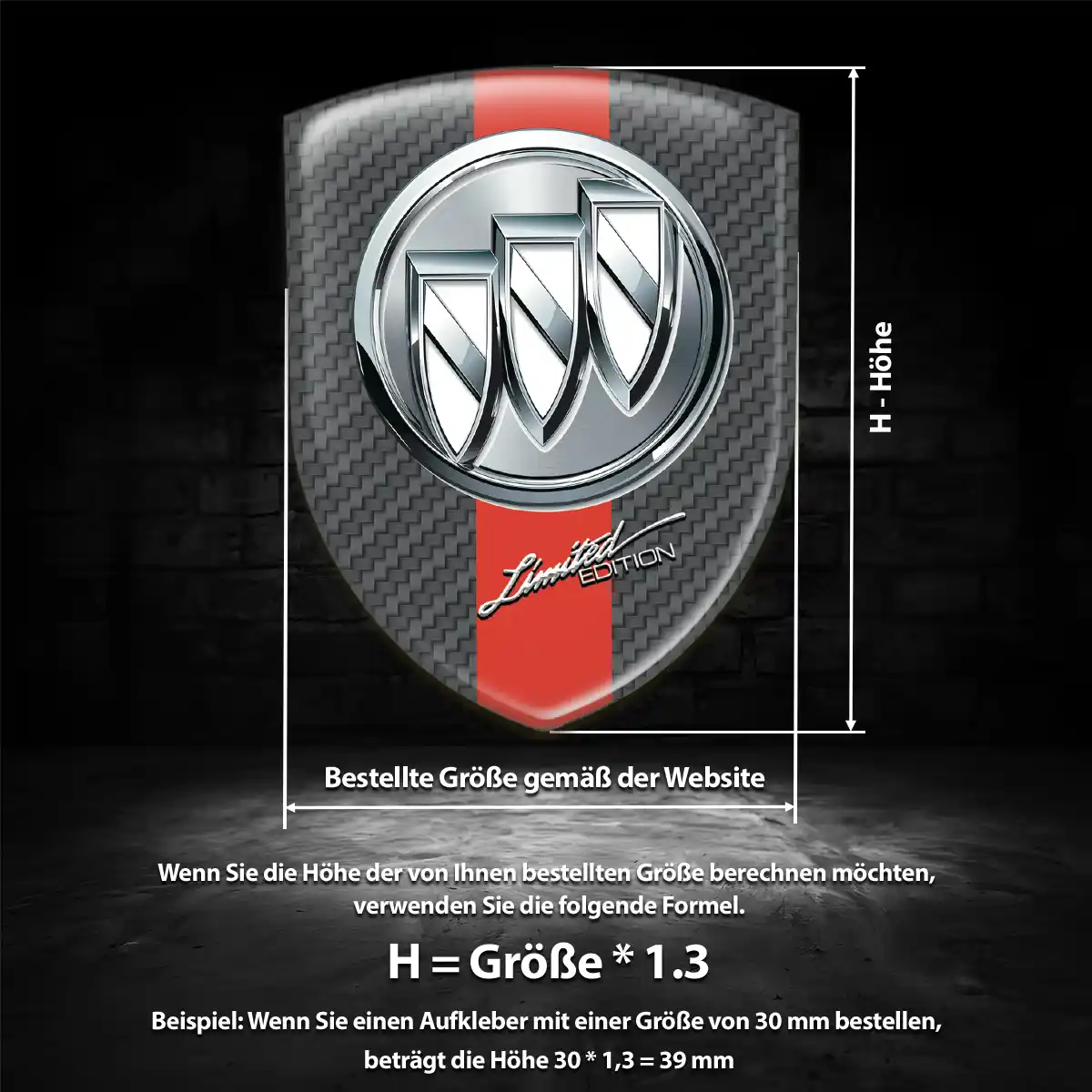 Buick Silikon Aufkleber Embleme Edles Design