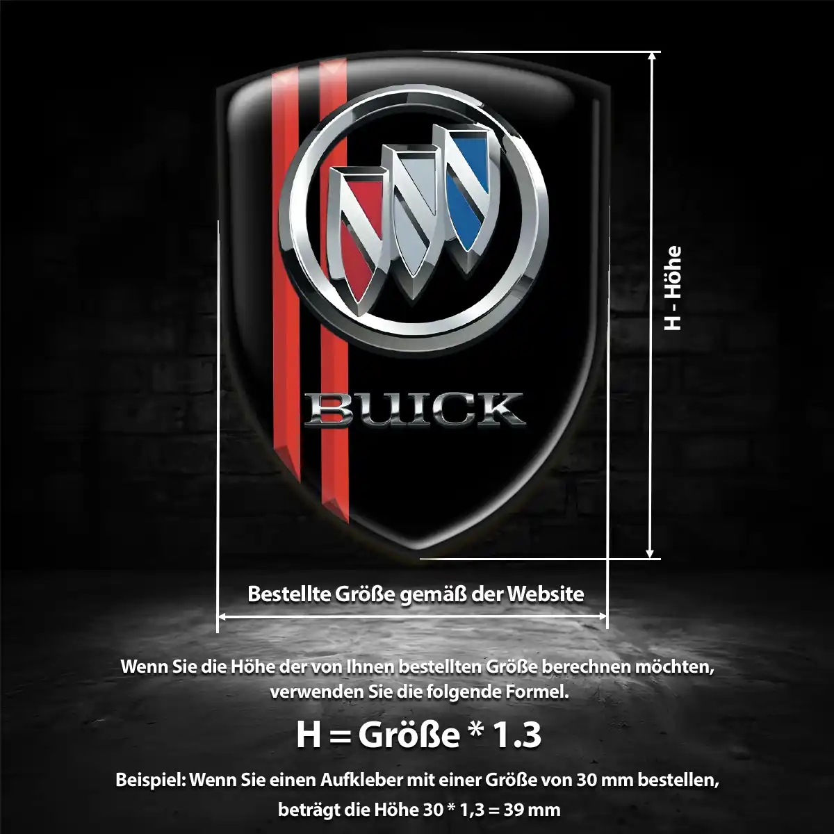Buick Silikon Aufkleber Embleme Elegantes Design