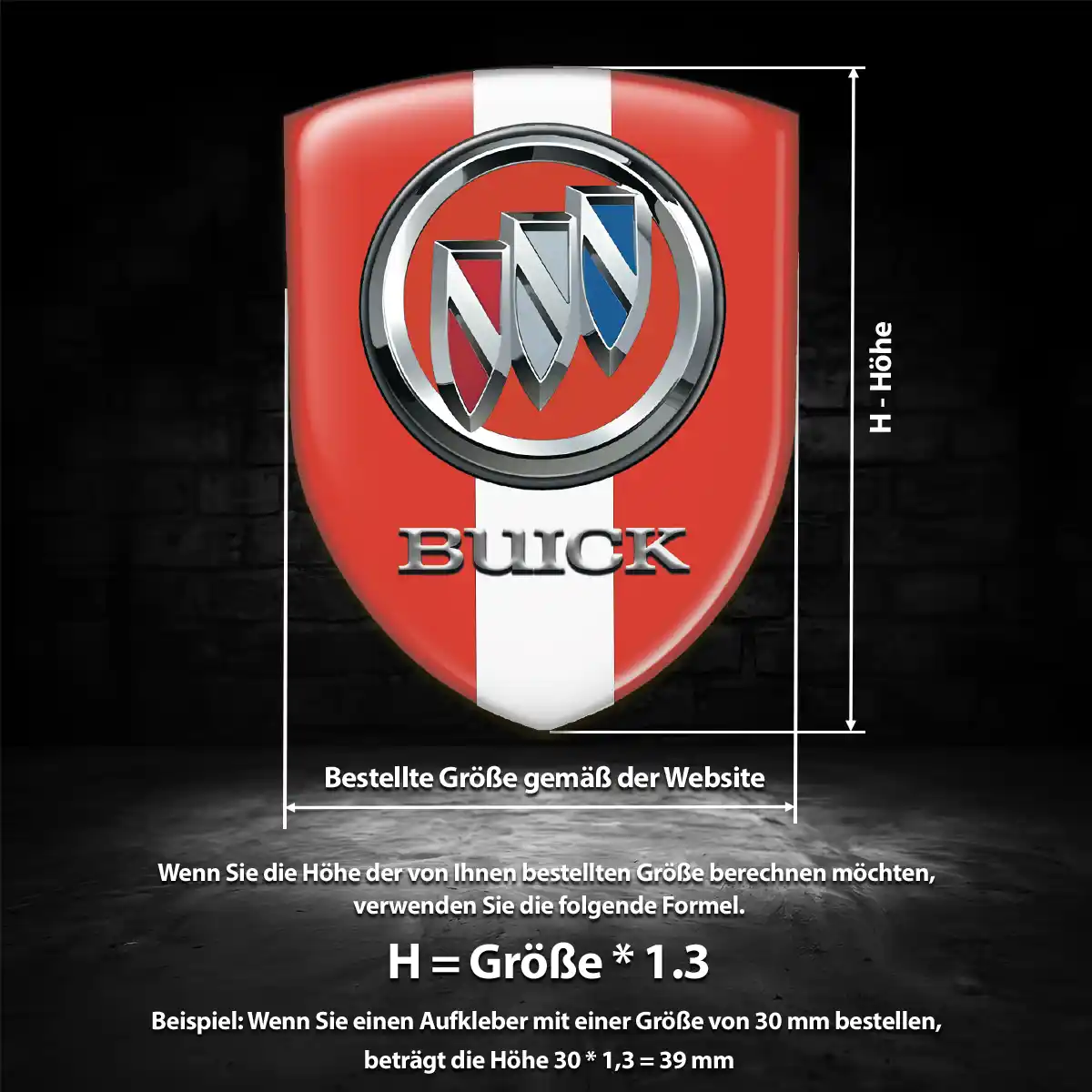 Buick Silikon Aufkleber Embleme Exterieurdesign
