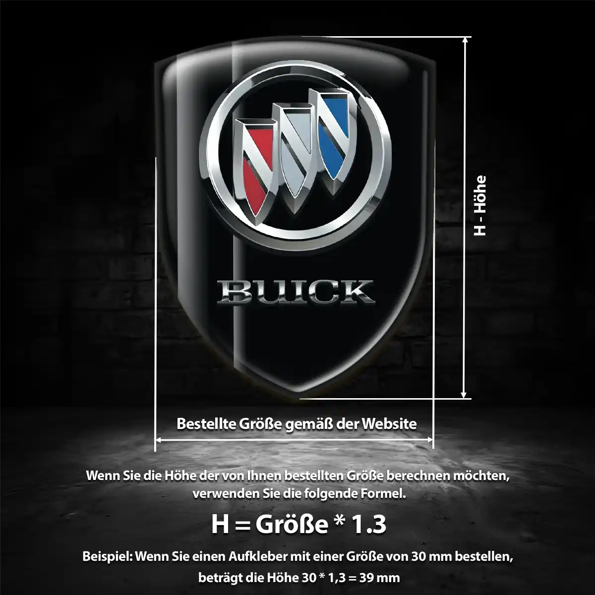 Buick Silikon Aufkleber Embleme Hochwertiges Harz