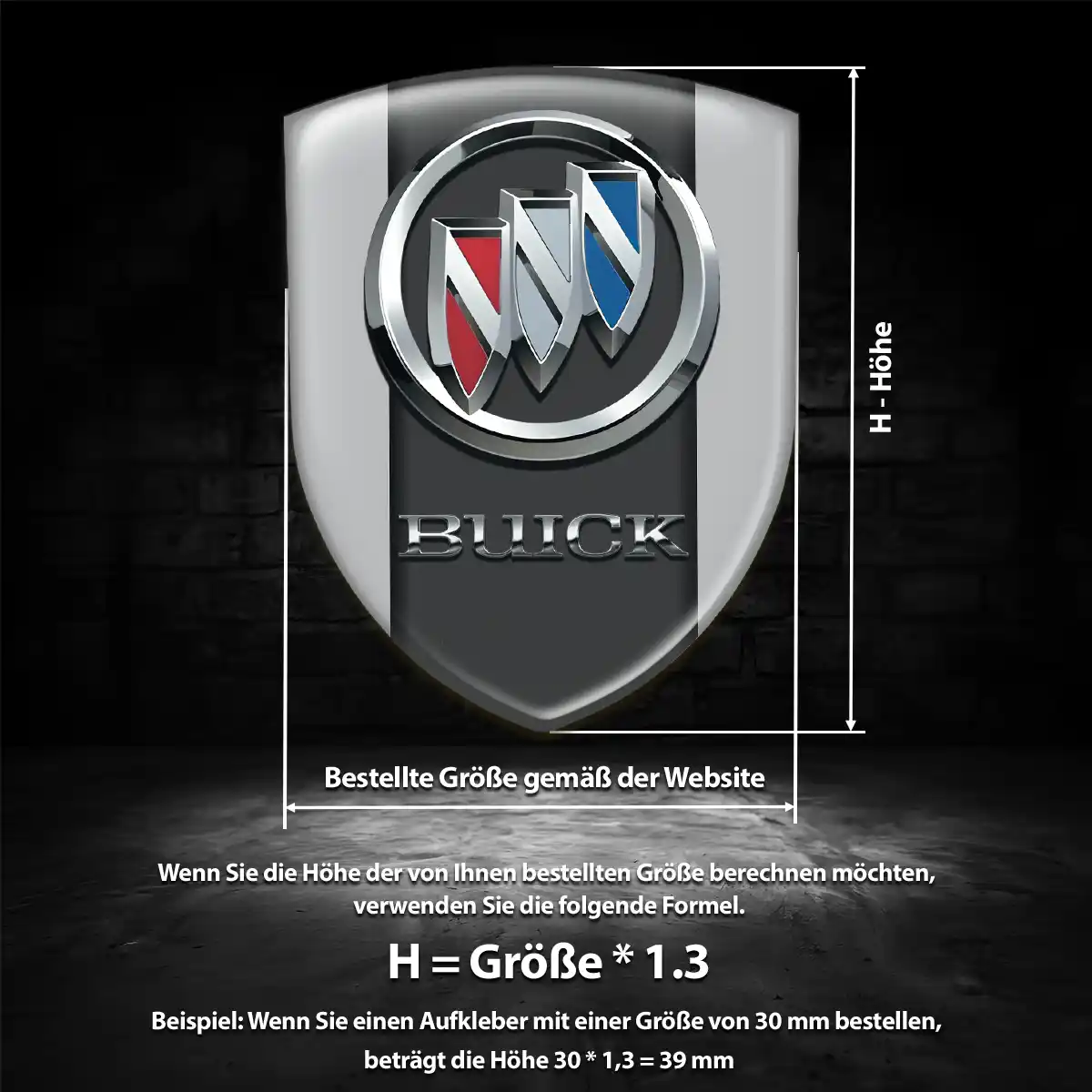 Buick Silikon Aufkleber Embleme Markenedition