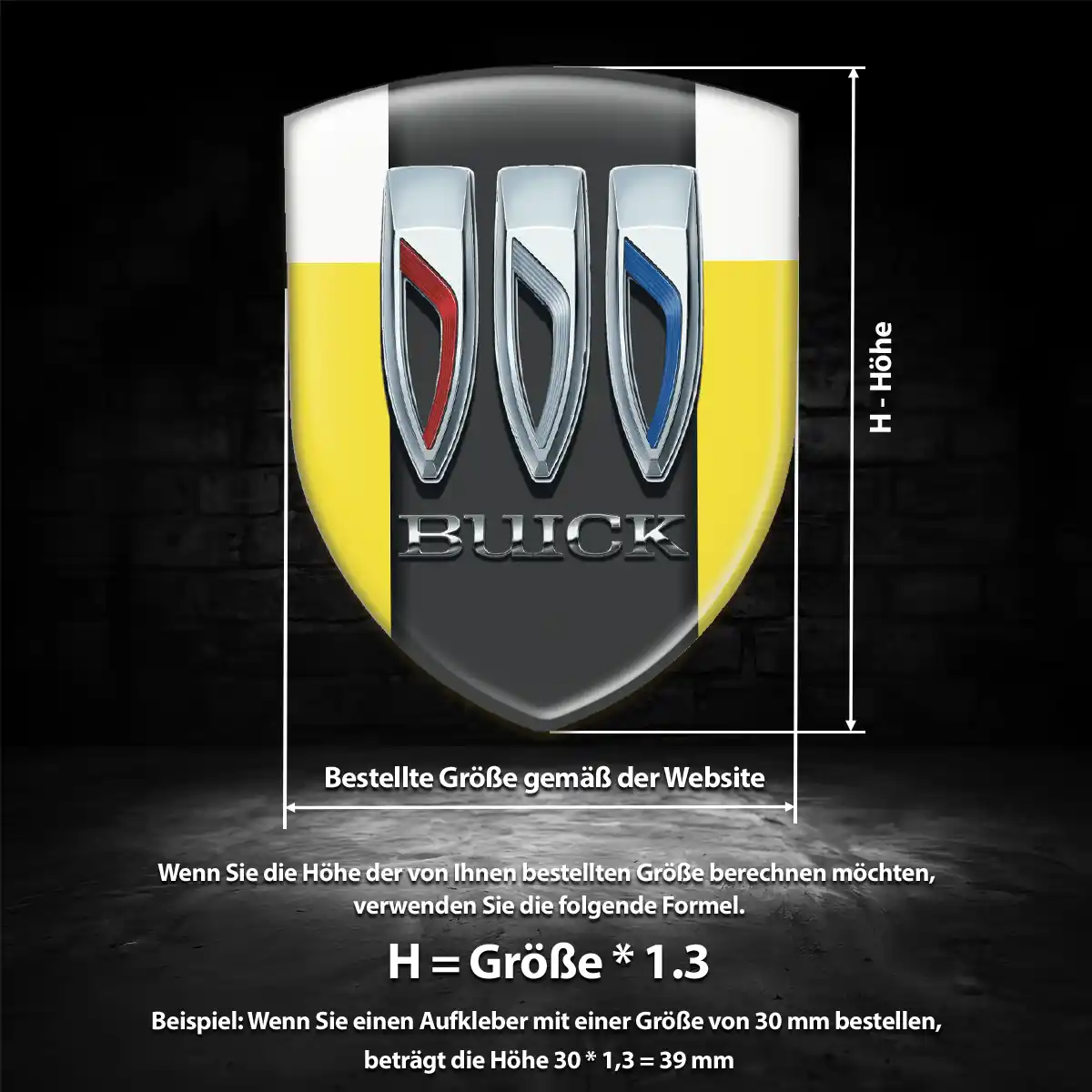 Buick Silikon Aufkleber Embleme Tuningfahrzeug