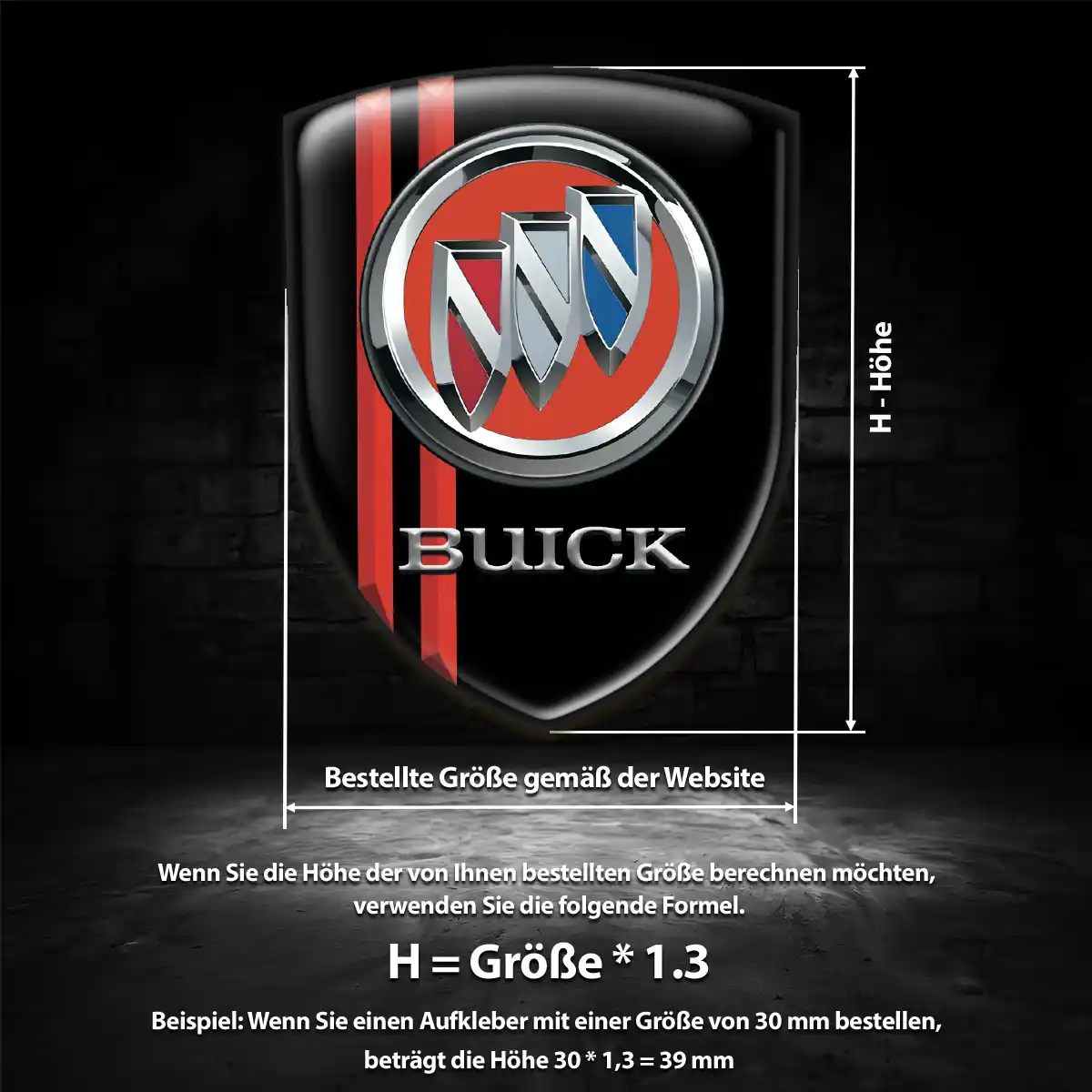Buick Silikon Aufkleber Exterieurdesign