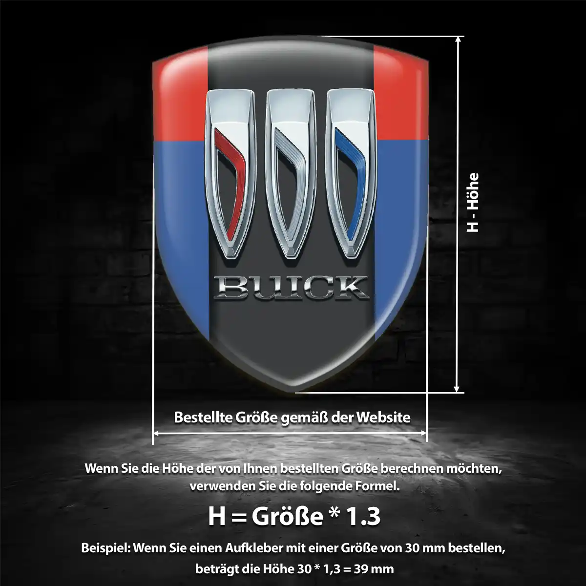 Buick Silikon Aufkleber Interieurdesign
