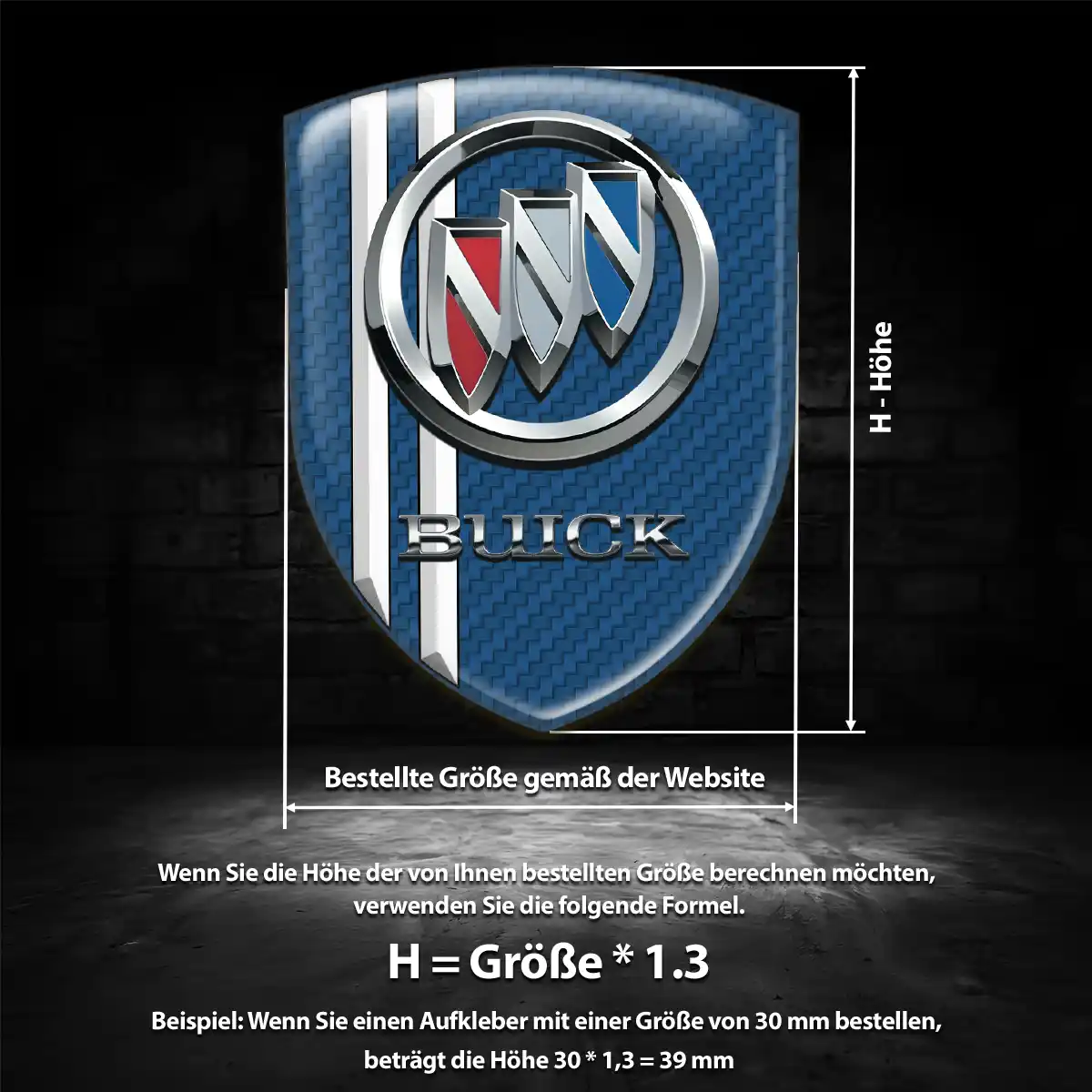 Buick Silikon Aufkleber Premium-Edition