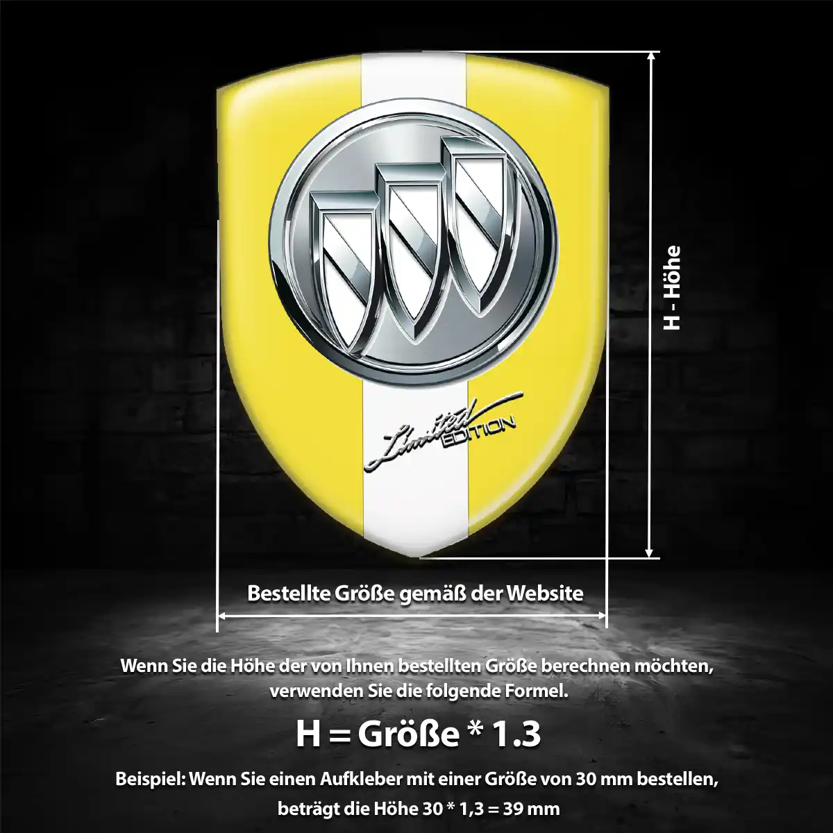 Buick Silikon Aufkleber Premiumqualität