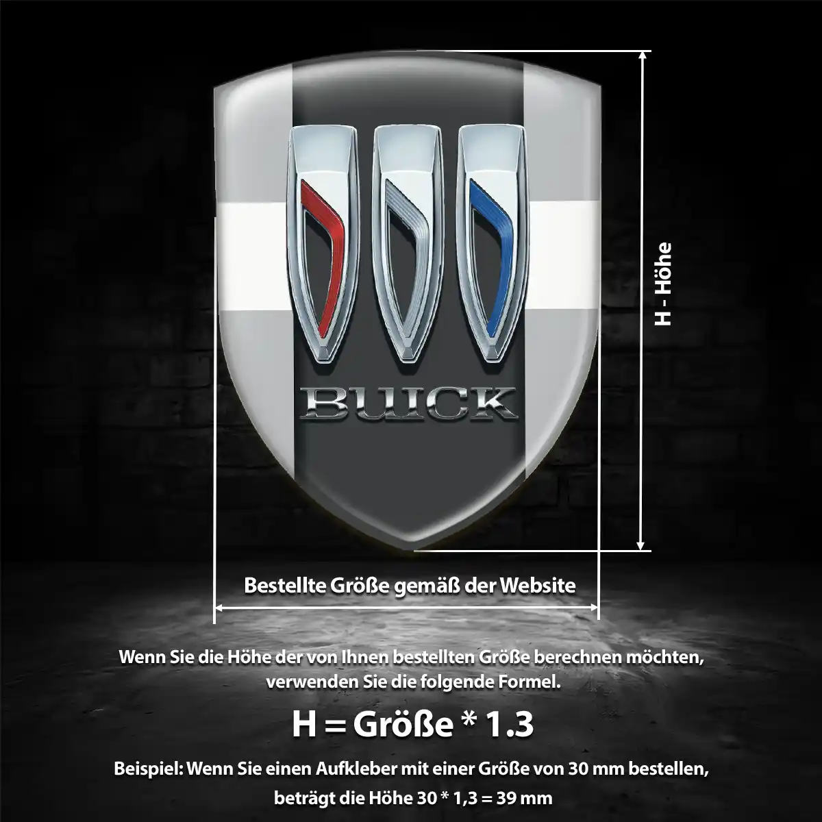 Buick Silikon Aufkleber Stilvolles Design