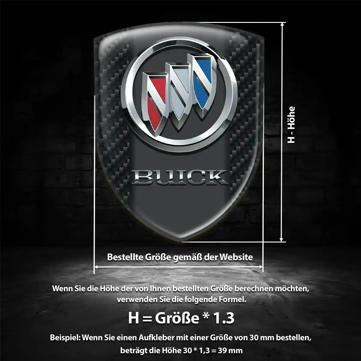 Buick Silikon Aufkleber Wappen Auto Hochwertiges Harz