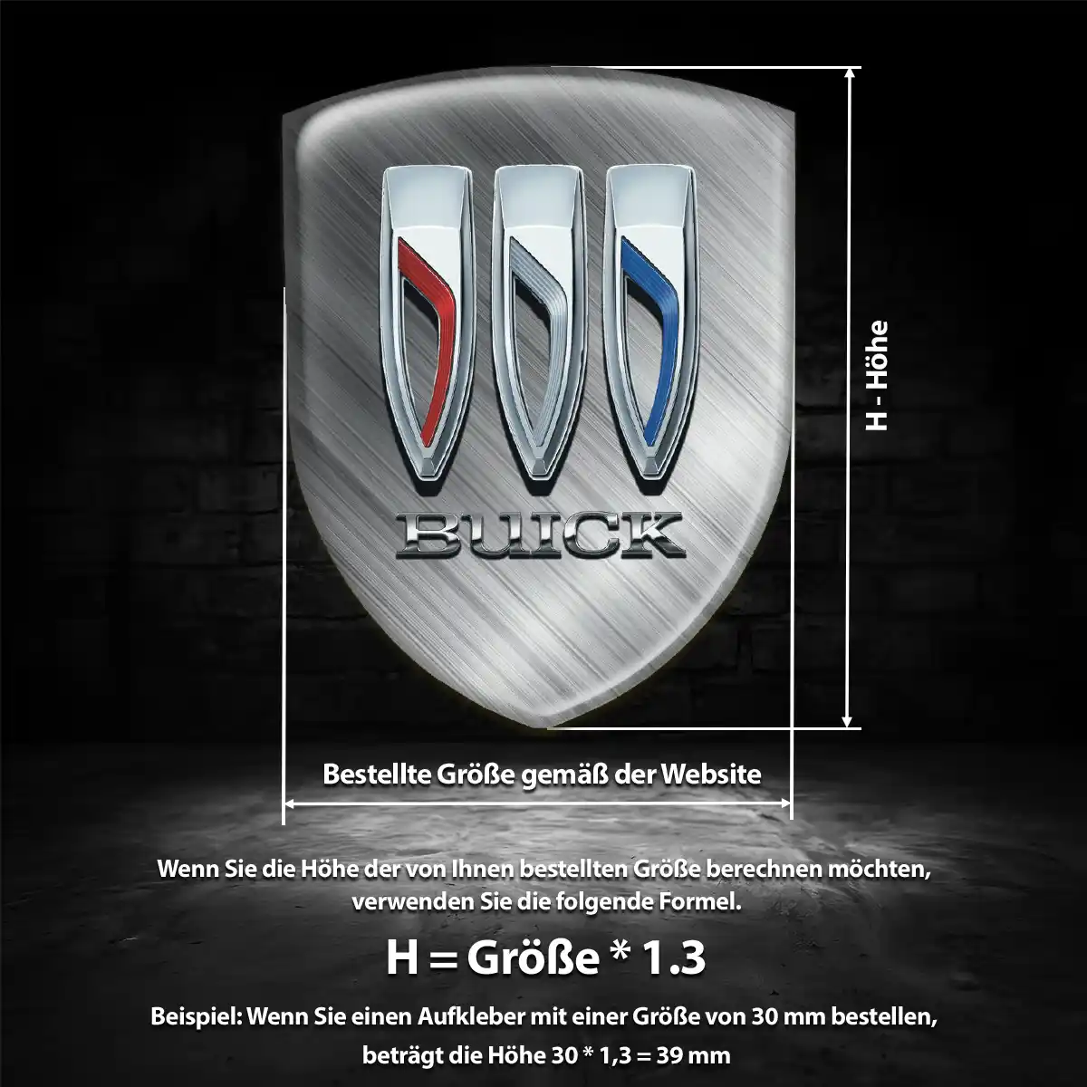 Buick Silikon Aufkleber Wappen Auto Interieurdesign