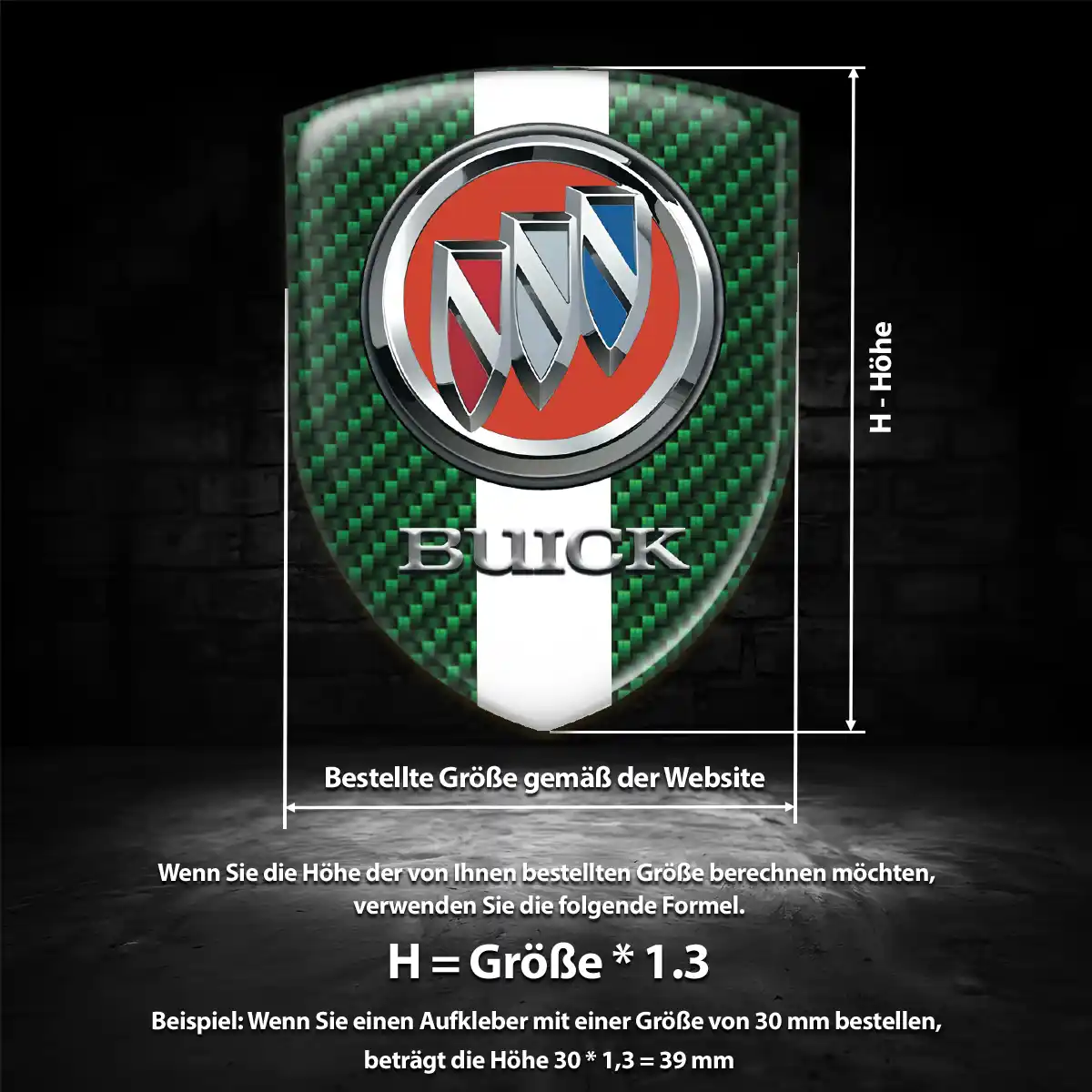 Buick Silikon Aufkleber Wappen Auto Premium-Edition