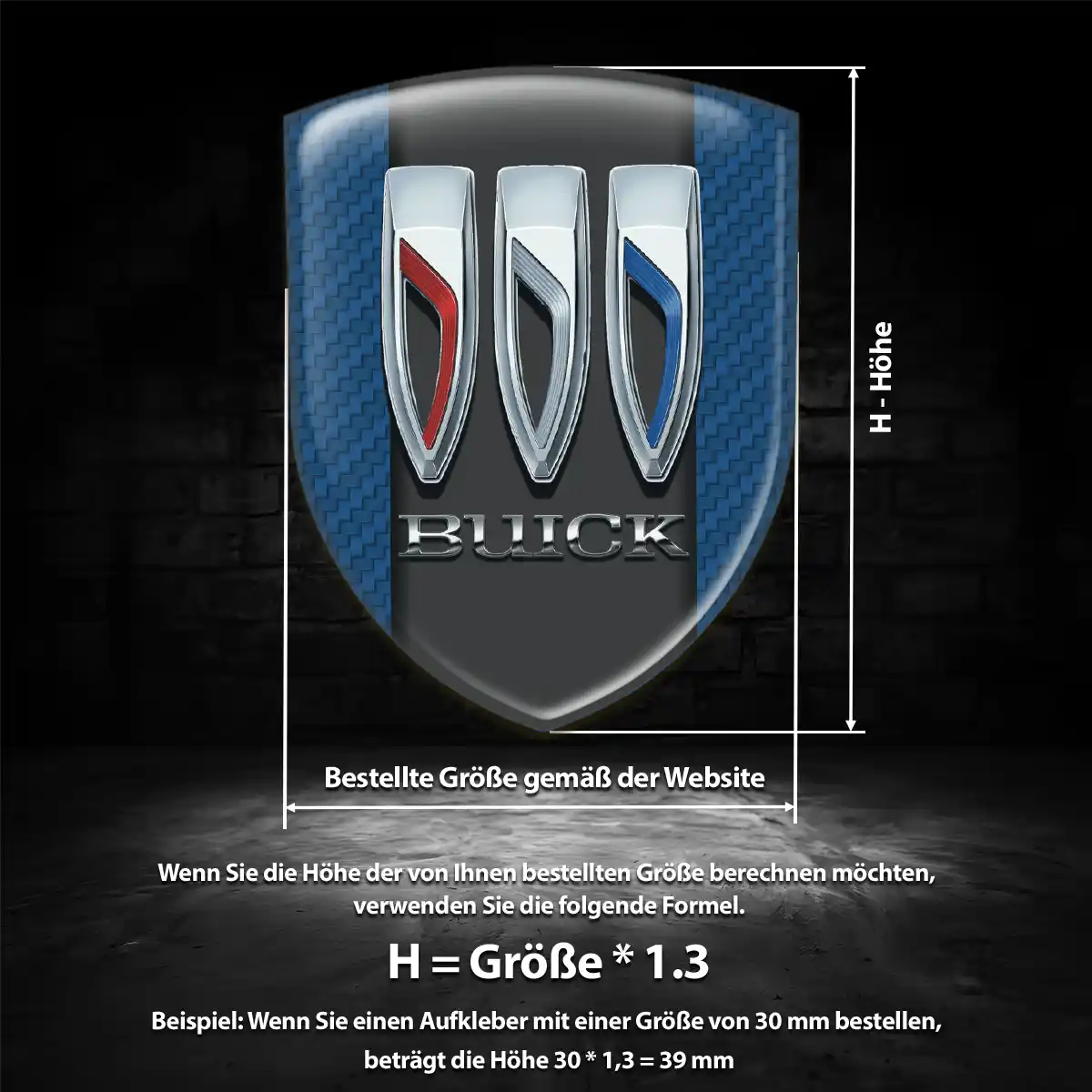 Buick Silikon Aufkleber Wappen Exterieurdesign