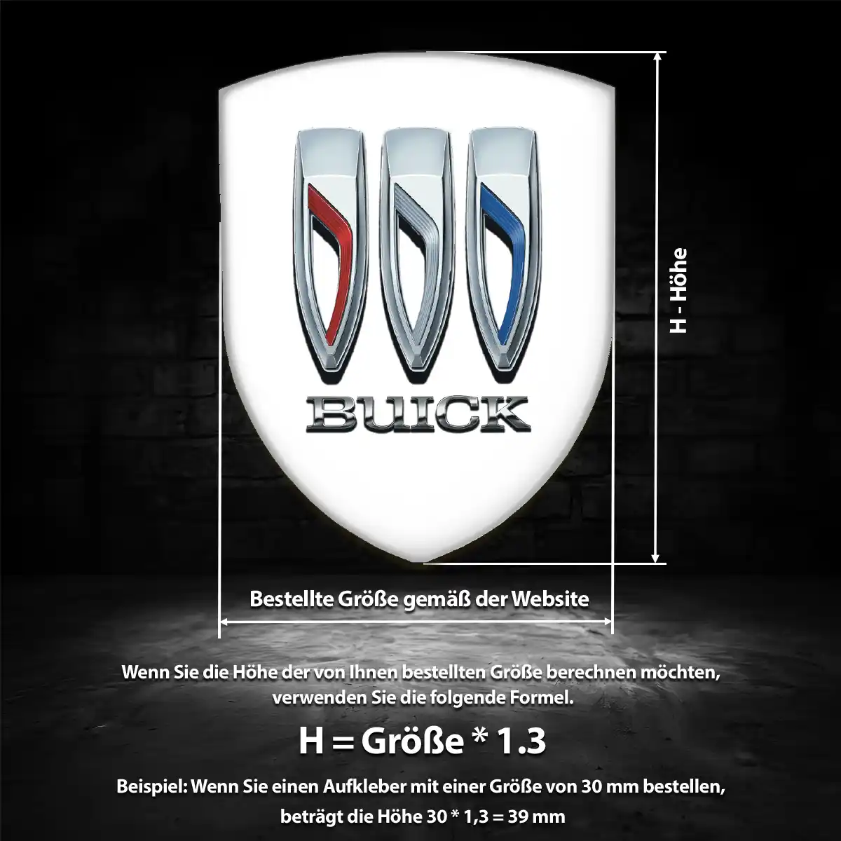 Buick Silikon Aufkleber Wappen Hohe Qualität