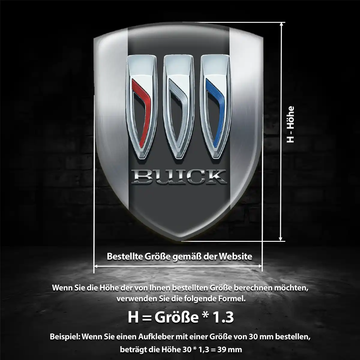 Buick Silikon Aufkleber Wappen Luxus-Edition