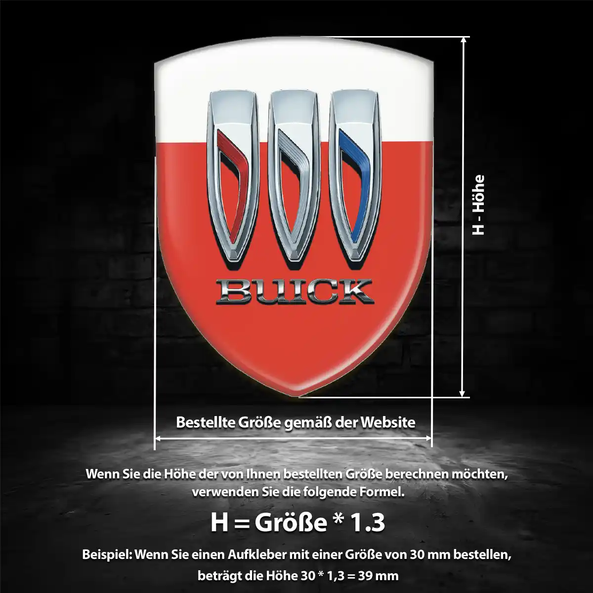 Buick Wappen Aufkleber Auto Edles Design