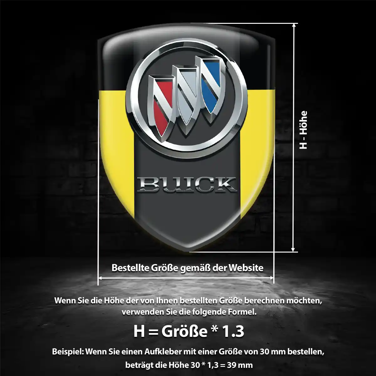 Buick Wappen Aufkleber Auto Interieurdesign