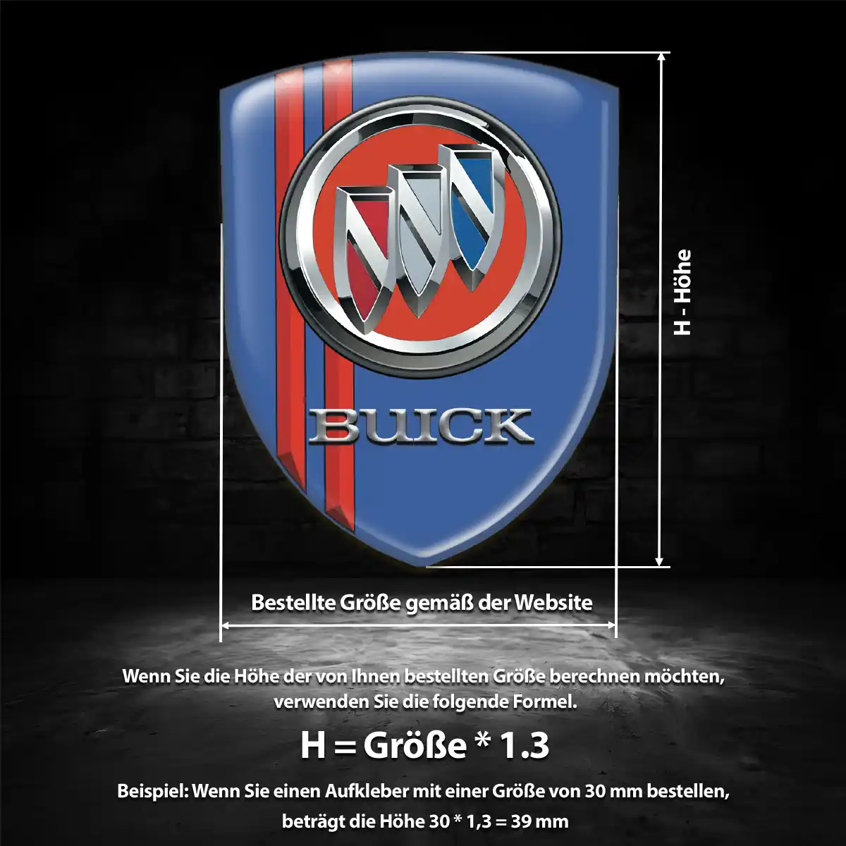 Buick Wappen Aufkleber Auto Limitierte Auflage