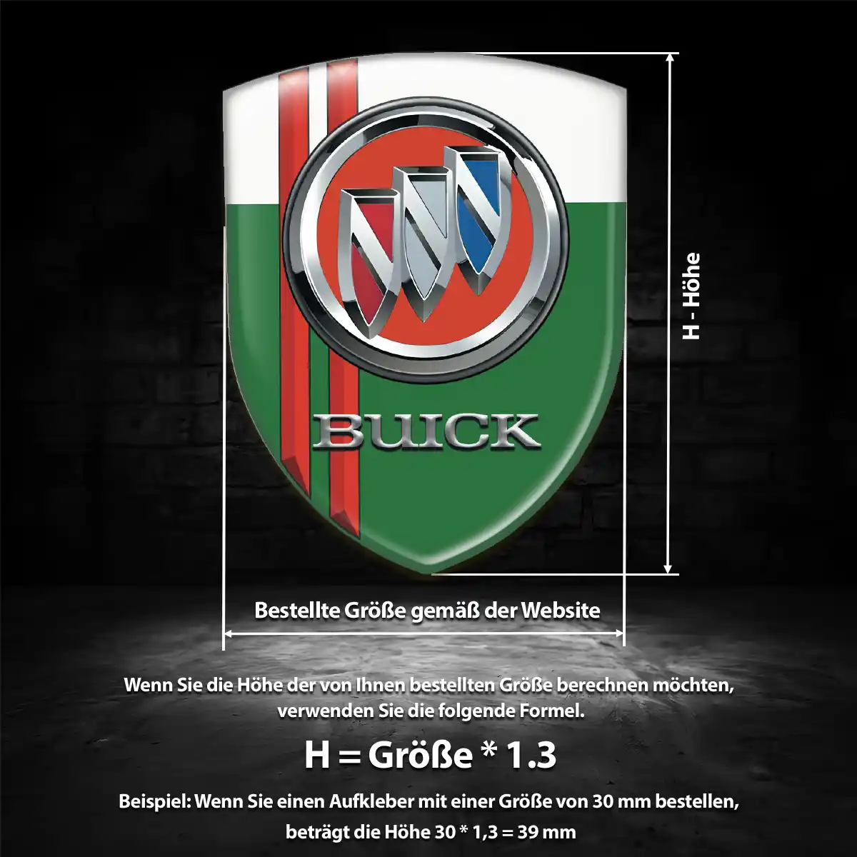 Buick Wappen Aufkleber Auto Premium-Edition