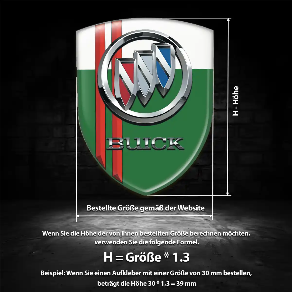 Buick Wappen Aufkleber Elegantes Design