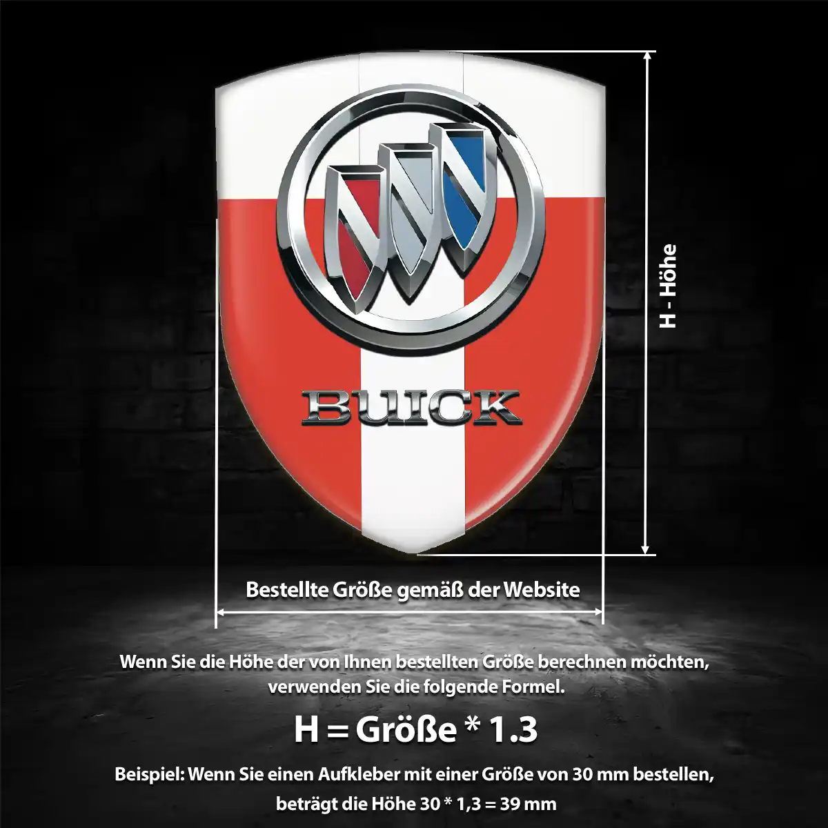 Buick Wappen Aufkleber Emblem Auto Interieurdesign