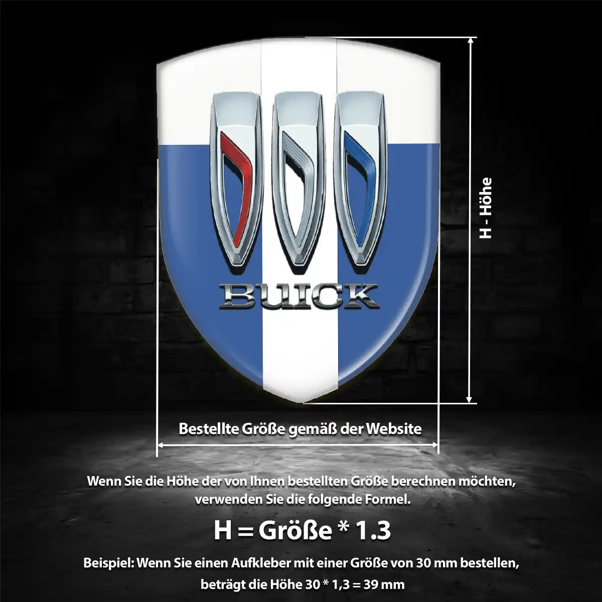 Buick Wappen Aufkleber Emblem Auto Limitierte Auflage