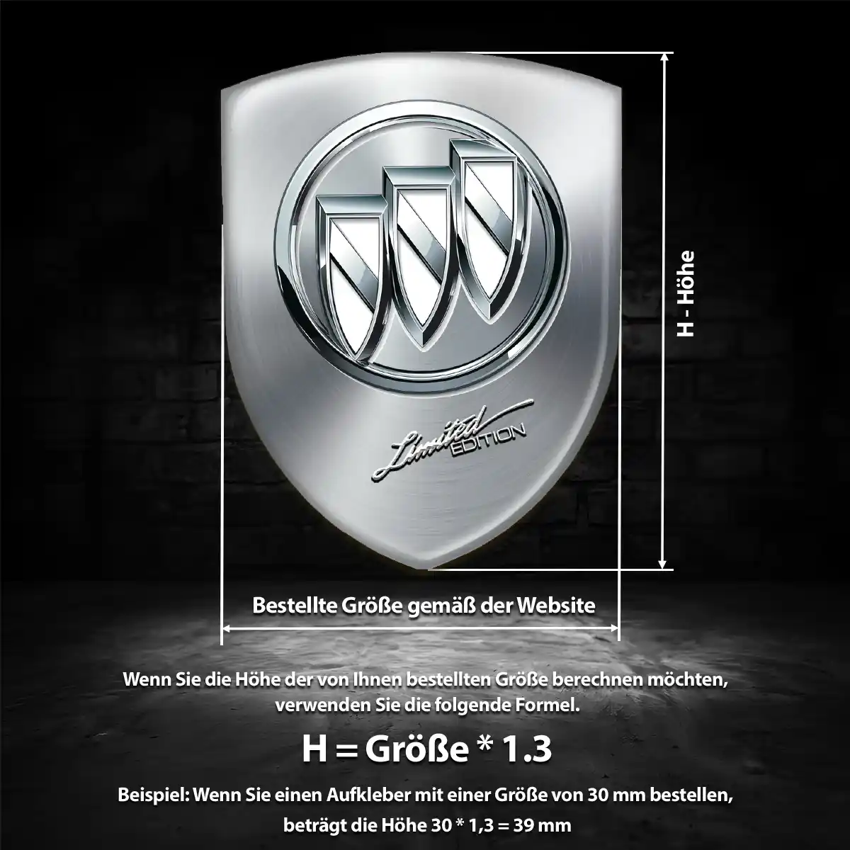 Buick Wappen Aufkleber Emblem Auto Premium-Edition