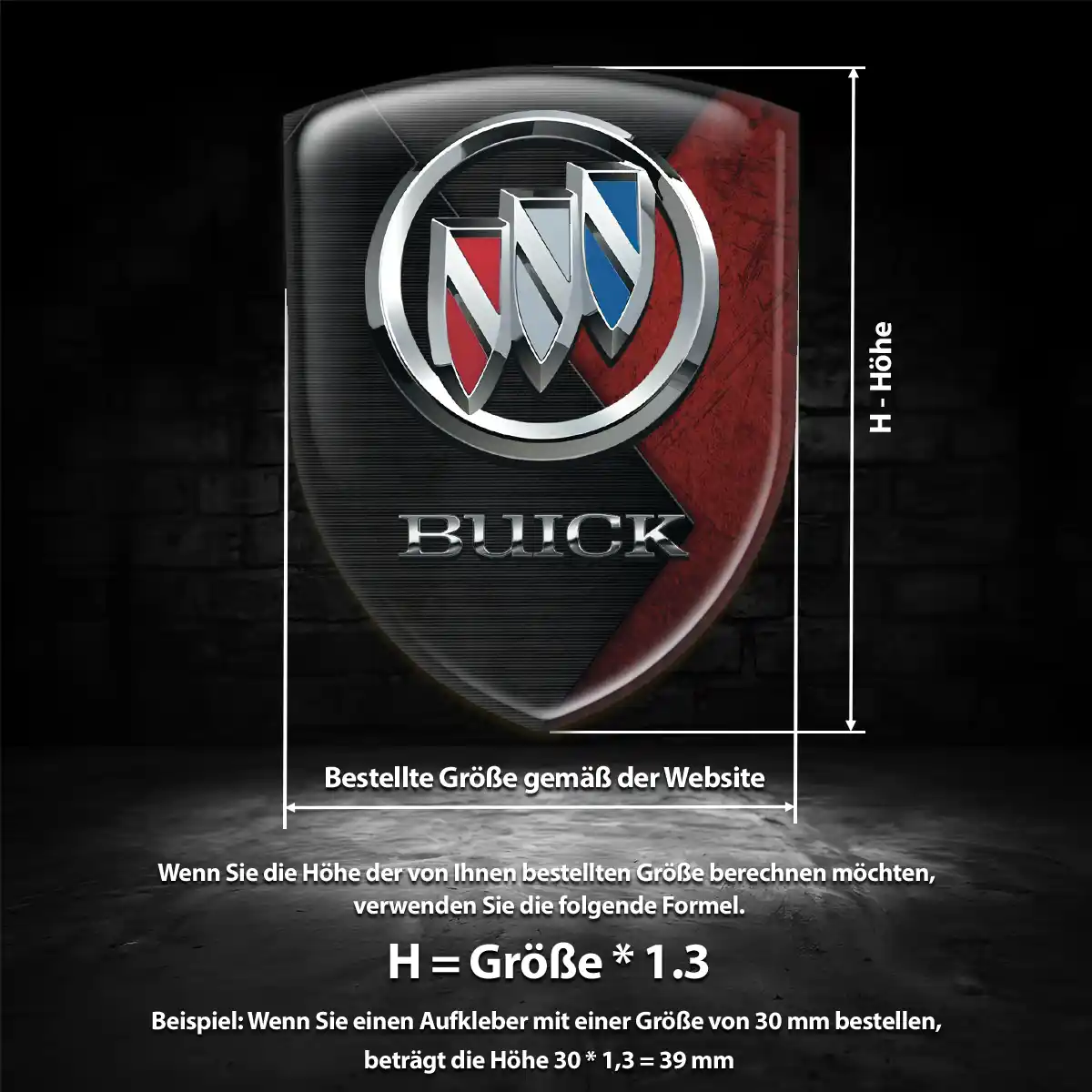 Buick Wappen Aufkleber Emblem Auto Premiumqualität