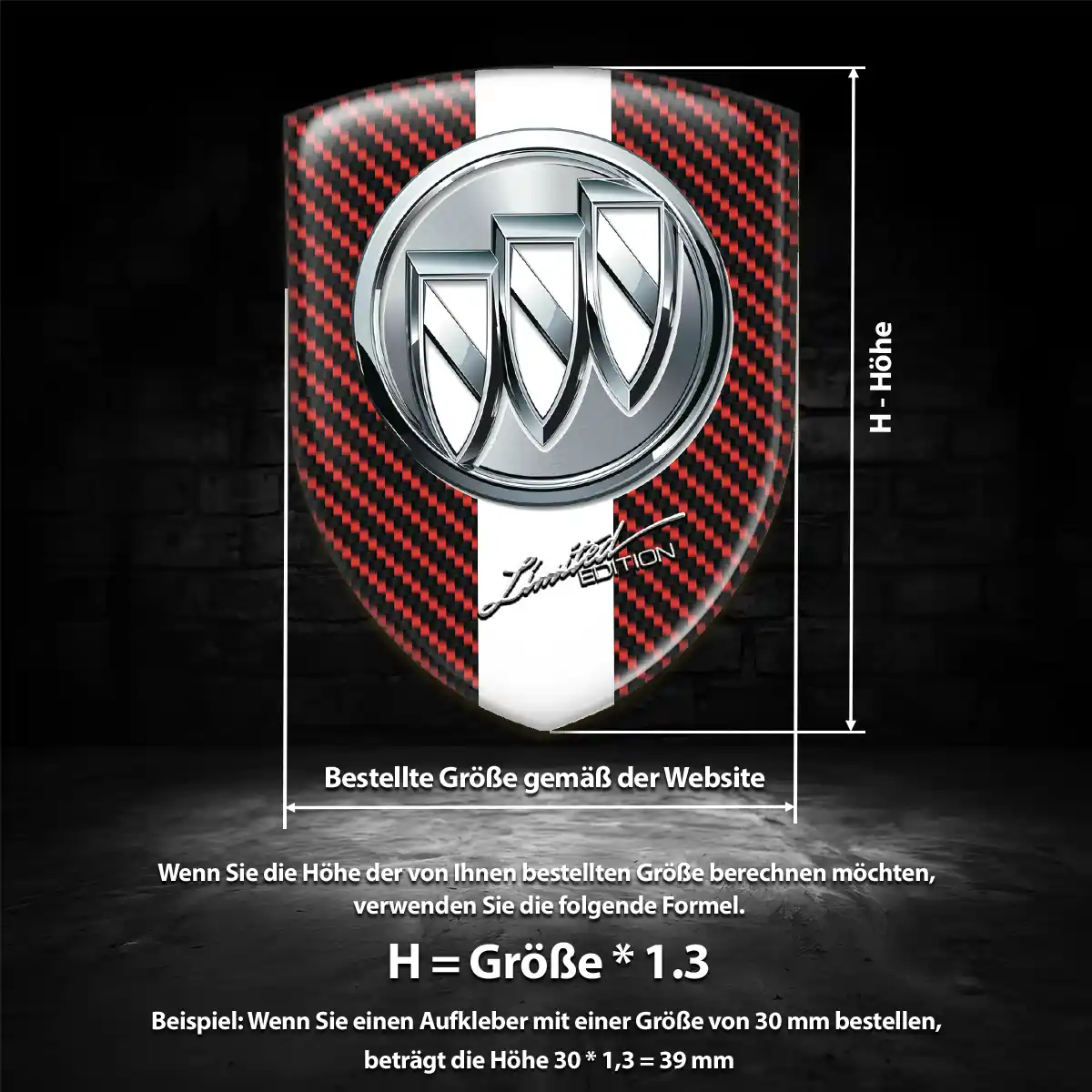 Buick Wappen Aufkleber Emblem Edles Design