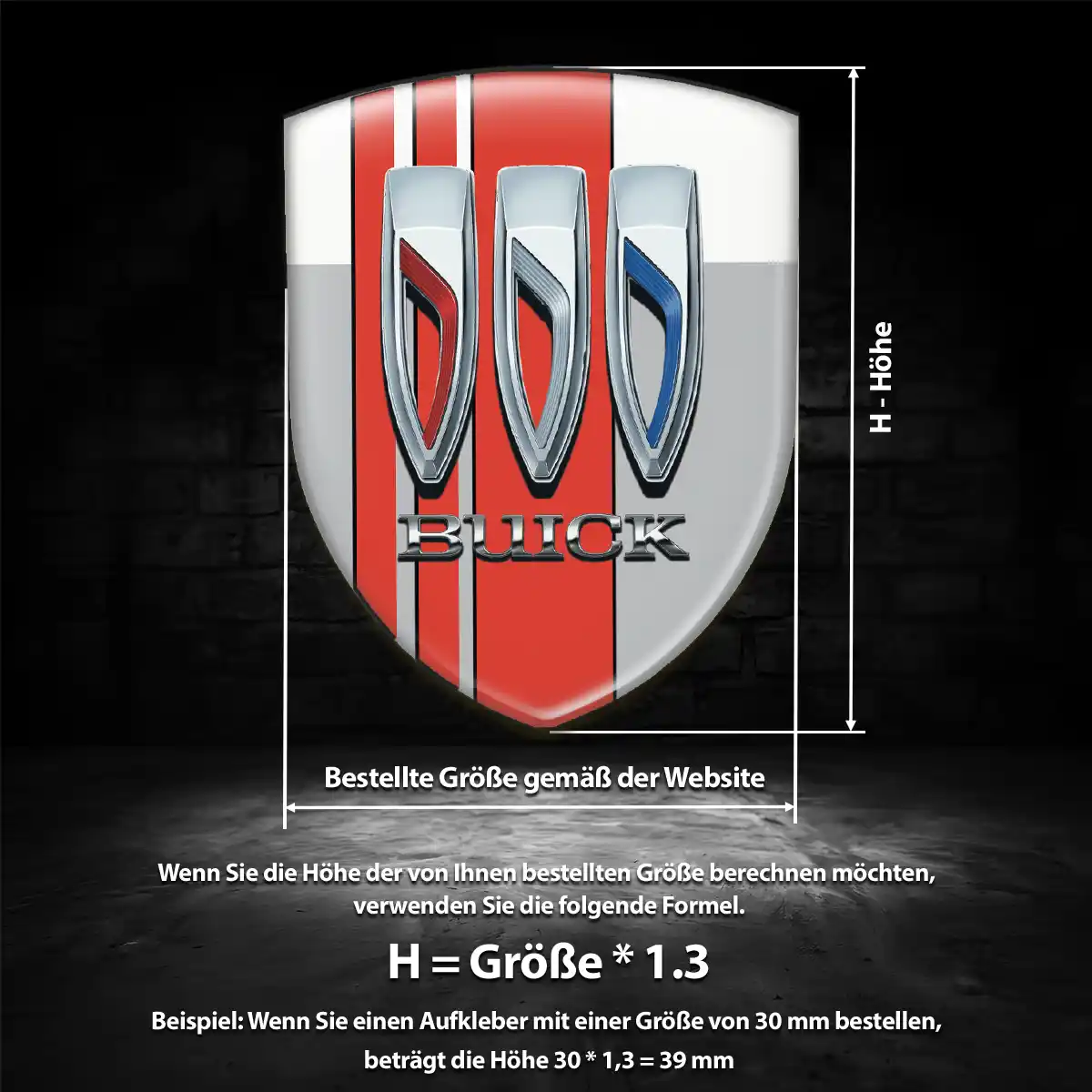 Buick Wappen Aufkleber Emblem Elegantes Design