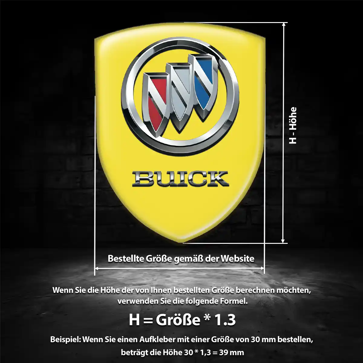 Buick Wappen Aufkleber Emblem Exterieurdesign