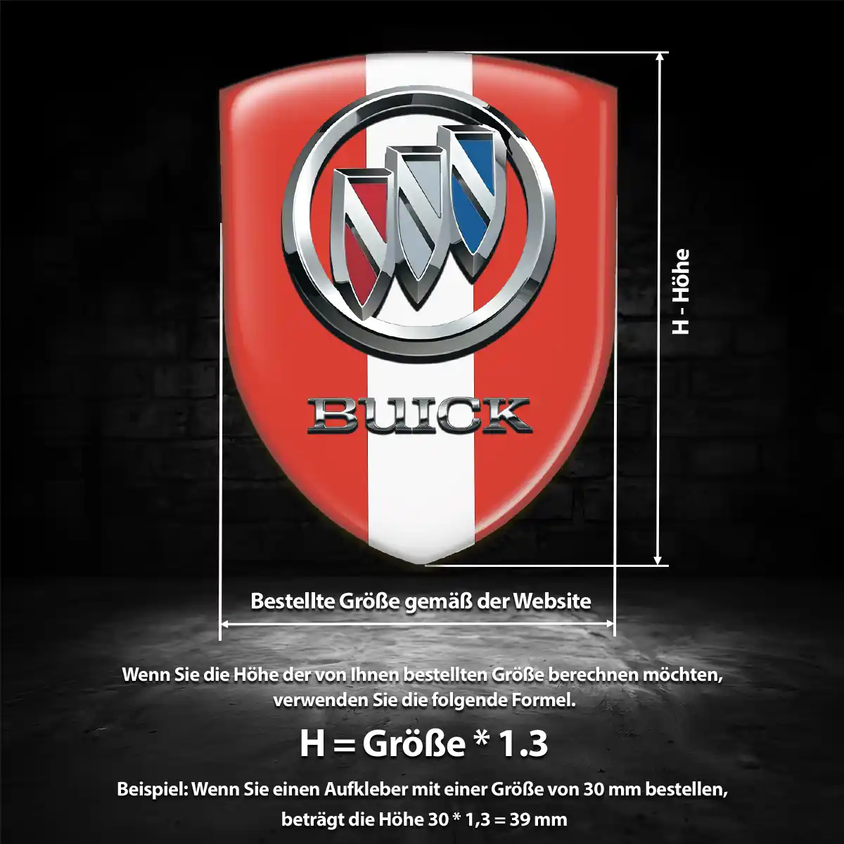 Buick Wappen Aufkleber Emblem Hohe Qualität