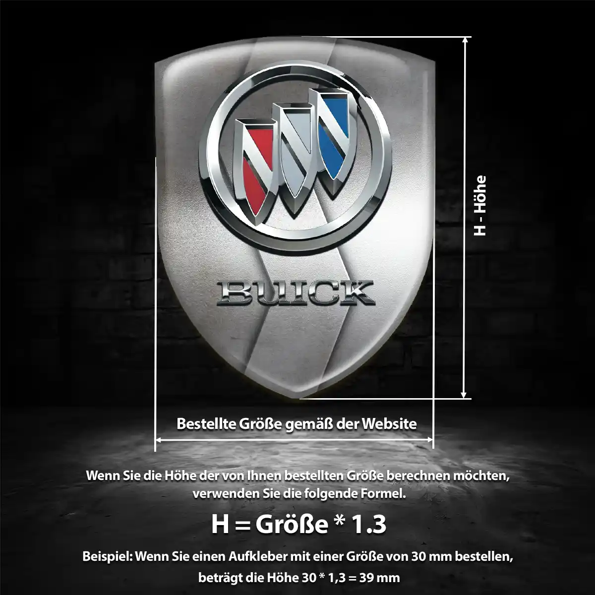 Buick Wappen Aufkleber Emblem Limitierte Auflage