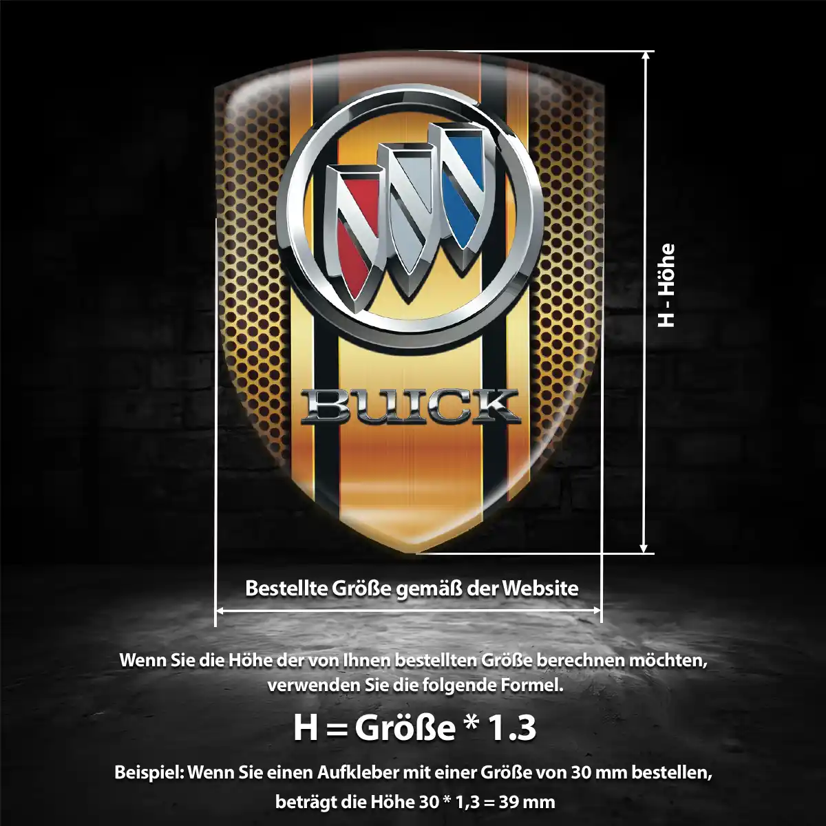 Buick Wappen Aufkleber Emblem Luxus-Edition