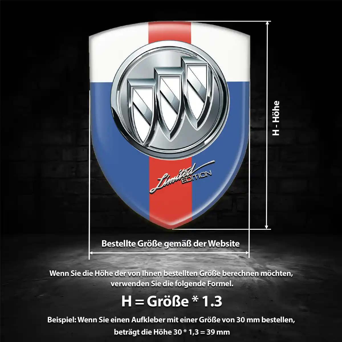 Buick Wappen Aufkleber Emblem Markenedition