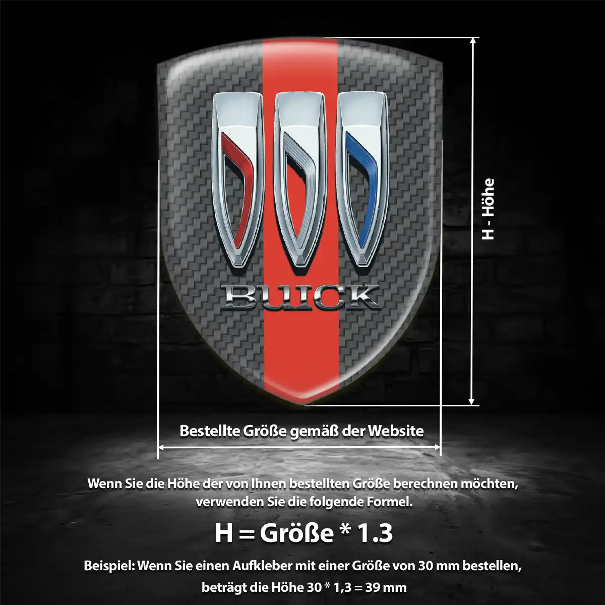 Buick Wappen Aufkleber Emblem Stilvolles Design