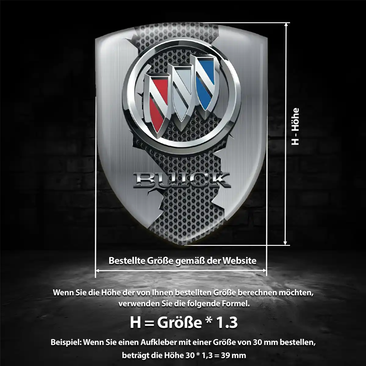 Buick Wappen Aufkleber Hohe Qualität