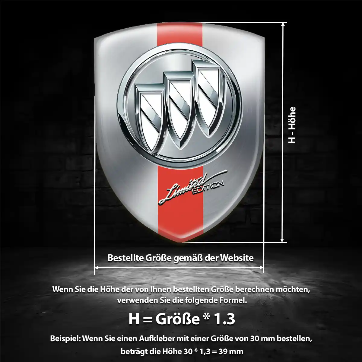 Buick Wappen Aufkleber Interieurdesign
